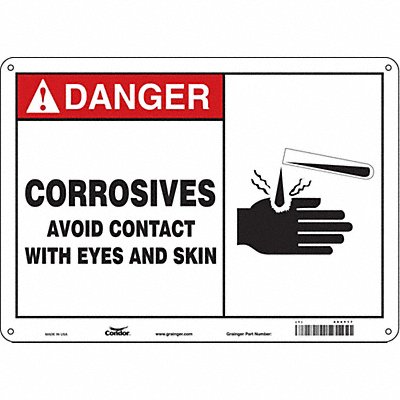 CONDOR 464Y17 Safety Sign 10 in x 14 in Aluminum