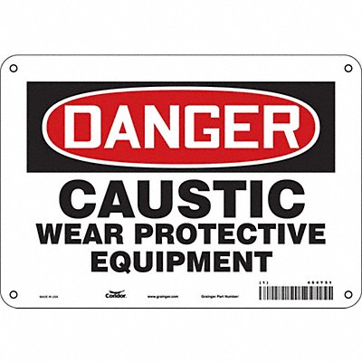 CONDOR 464Y51 Safety Sign 7 in x 10 in Aluminum