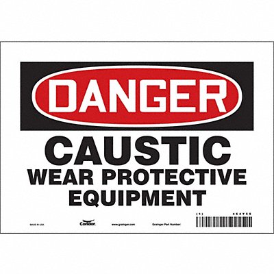 CONDOR 464Y55 Safety Sign 7 inx10 in Vinyl