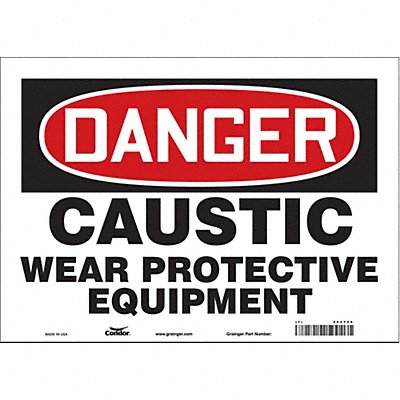 CONDOR 464Y56 Safety Sign 10 in x 14 in Vinyl