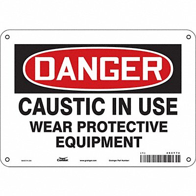 CONDOR 464Y74 Safety Sign 7 in x 10 in Aluminum