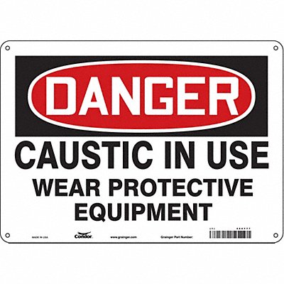 CONDOR 464Y77 Safety Sign 10 inx14 in Polyethylene