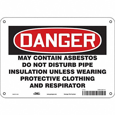 CONDOR 464Z11 Safety Sign 7 in x 10 in Aluminum