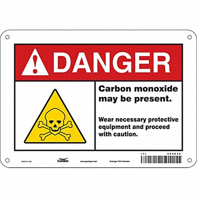 CONDOR 464Z32 Safety Sign 7 inx10 in Polyethylene