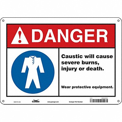 CONDOR 464Z43 Safety Sign 10 in x 14 in Aluminum
