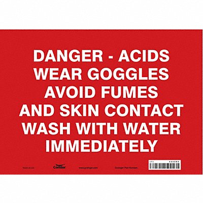 CONDOR 464Z83 Safety Sign 10 in x 14 in Vinyl