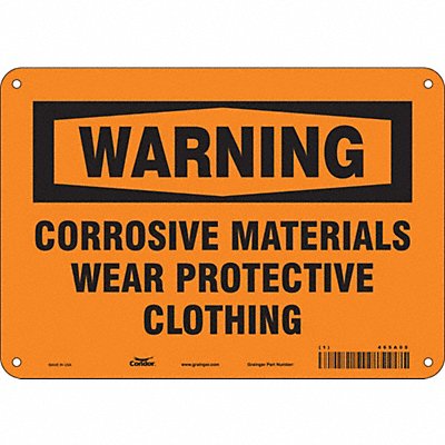 CONDOR 465A05 Safety Sign 7 in x 10 in Aluminum