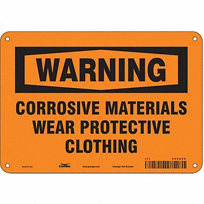 CONDOR 465A08 Safety Sign 7 in x 10 in Polyethylene