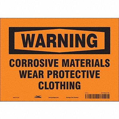 CONDOR 465A10 Safety Sign 7 in x 10 in Vinyl