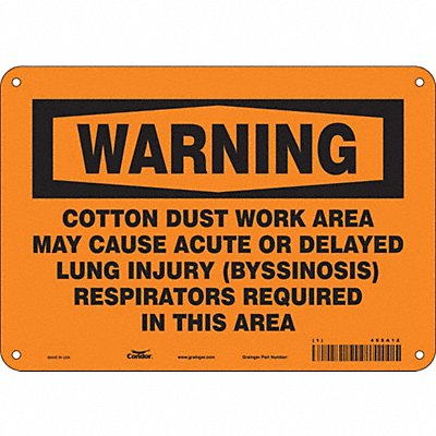 CONDOR 465A12 Safety Sign 7 in x 10 in Aluminum