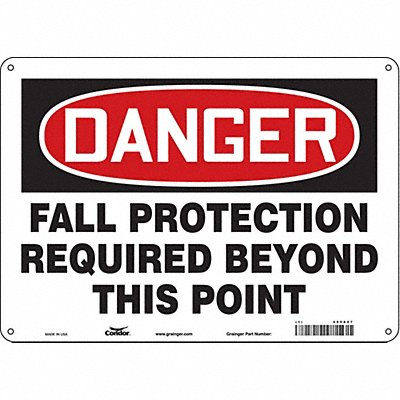 CONDOR 465A27 J7712 Safety Sign 10 inx14 in Polyethylene