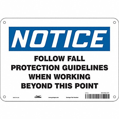 CONDOR 465A47 Safety Sign 7 in x 10 in Aluminum