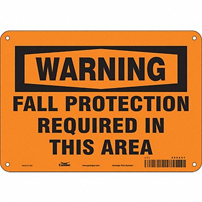 CONDOR 465A57 Safety Sign 7 in x 10 in Aluminum