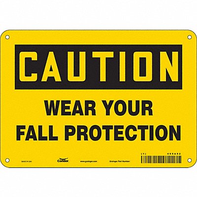 CONDOR 465A82 Safety Sign 7 in x 10 in Aluminum