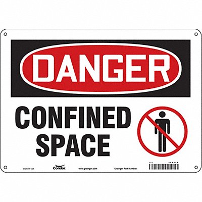CONDOR 465J18 Safety Sign 10 inx14 in Polyethylene