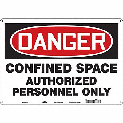 CONDOR 465J55 Safety Sign 14 inx20 in Polyethylene