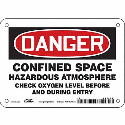 CONDOR 465L28 J6918 Safety Sign 5 inx7 in Vinyl