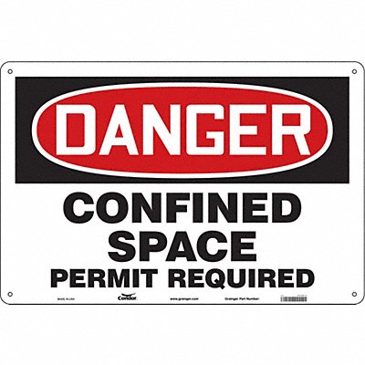 CONDOR 465M13 Safety Sign 24 in x 36 in Polyethylene