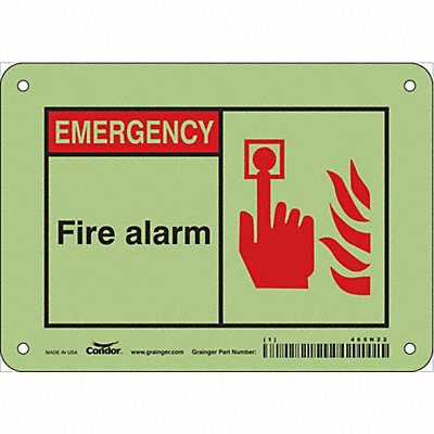 CONDOR 465N22 Safety Sign 5 in x 7 in Polyethylene