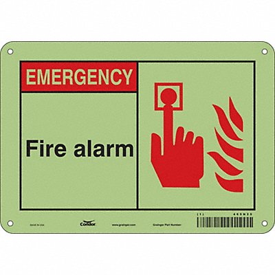 CONDOR 465N25 Safety Sign 7 in x 10 in Aluminum