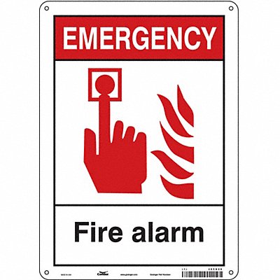 CONDOR 465N29 Safety Sign 14 in x 10 in Polyethylene