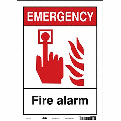 CONDOR 465N33 Safety Sign 14 in x 10 in Vinyl