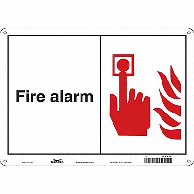 CONDOR 465N40 Safety Sign 10 in x 14 in Aluminum