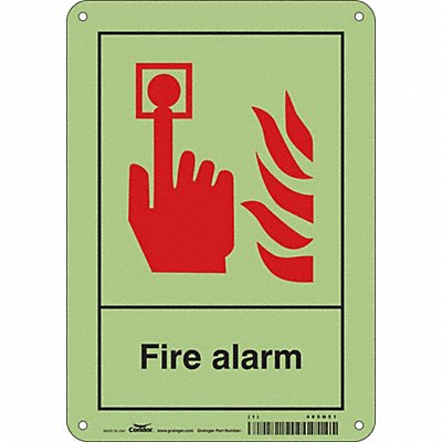 CONDOR 465N51 Safety Sign 10 in x 7 in Polyethylene