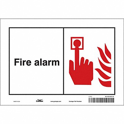CONDOR 465N59 Safety Sign 7 in x 10 in Vinyl