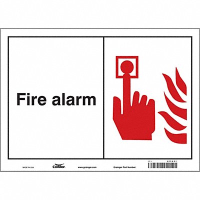 CONDOR 465N61 Safety Sign 10 in x 14 in Vinyl