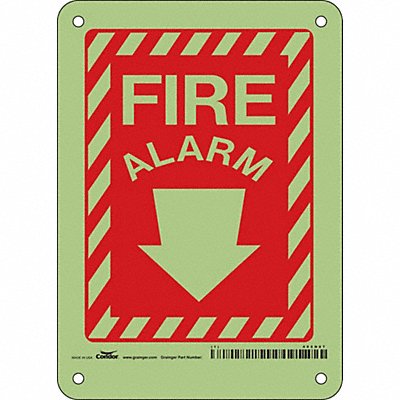 CONDOR 465N87 Safety Sign 7 in x 5 in Polyethylene