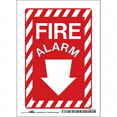 CONDOR 465N92 Safety Sign 7 in x 5 in Vinyl