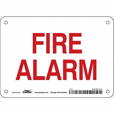 CONDOR 465P14 Safety Sign 5 in x 7 in Polyethylene