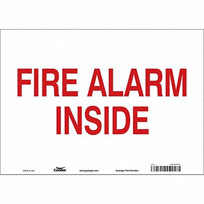 CONDOR 465P31 Safety Sign 10 in x 14 in Vinyl
