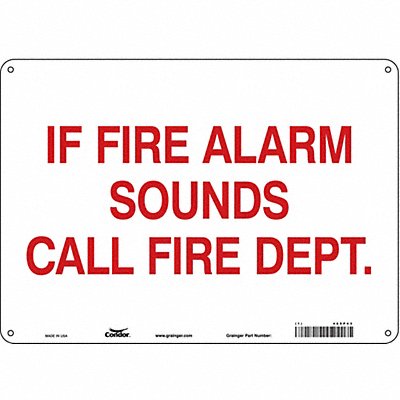 CONDOR 465P43 Safety Sign 10 in x 14 in Vinyl