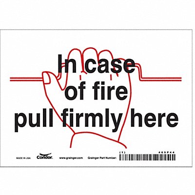 CONDOR 465P44 Safety Sign 5 in x 7 in Vinyl