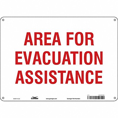 CONDOR 465P50 Safety Sign 10 in x 14 in Polyethylene