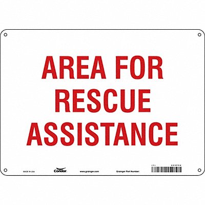 CONDOR 465P54 Safety Sign 10 in x 14 in Aluminum