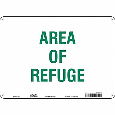 CONDOR 465P60 Safety Sign 10 in x 14 in Aluminum