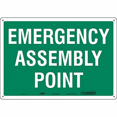 CONDOR 465P66 Safety Sign 14 in x 20 in Aluminum