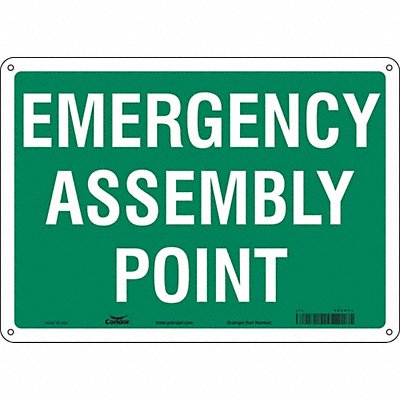 CONDOR 465P71 Safety Sign 10 in x 14 in Polyethylene