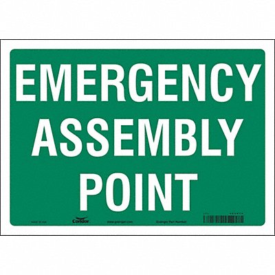 CONDOR 465P74 Safety Sign 10 in x 14 in Vinyl