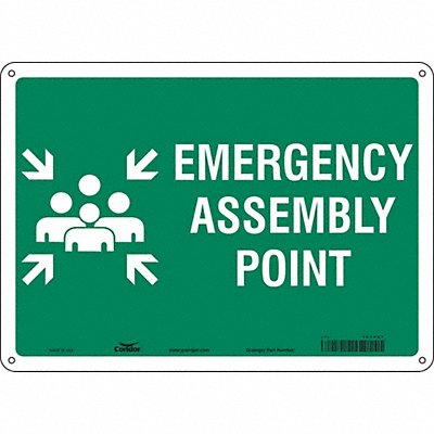 CONDOR 465P81 Safety Sign 10 in x 14 in Polyethylene