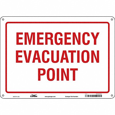 CONDOR 465P85 Safety Sign 10 in x 14 in Aluminum