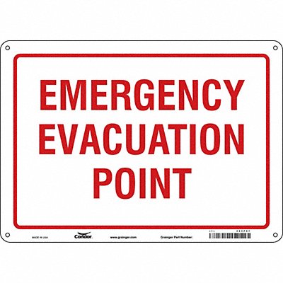 CONDOR 465P87 Safety Sign 10 in x 14 in Polyethylene