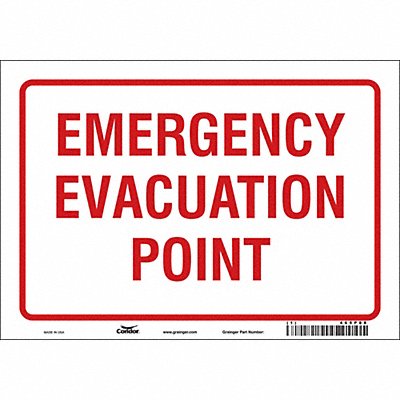 CONDOR 465P88 Safety Sign 7 in x 10 in Vinyl