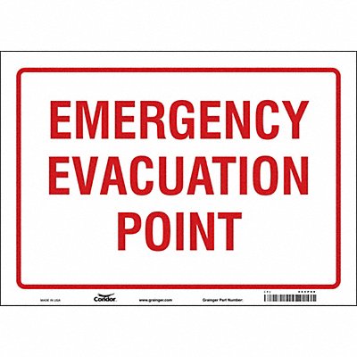CONDOR 465P89 Safety Sign 10 in x 14 in Vinyl