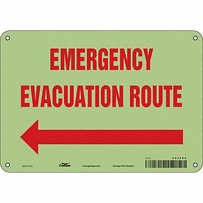 CONDOR 465P94 J9664 Safety Sign 7 in x 10 in Polyethylene