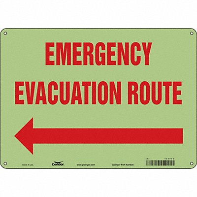 CONDOR 465P95 J9664 Safety Sign 10 in x 14 in Polyethylene