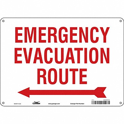 CONDOR 465R15 Safety Sign 10 in x 14 in Aluminum